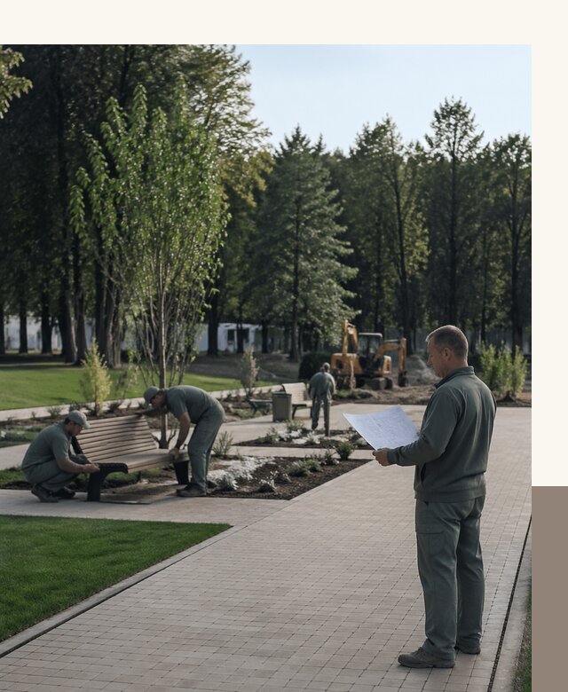 Профессиональное благоустройство парка в Ижевске под ключ